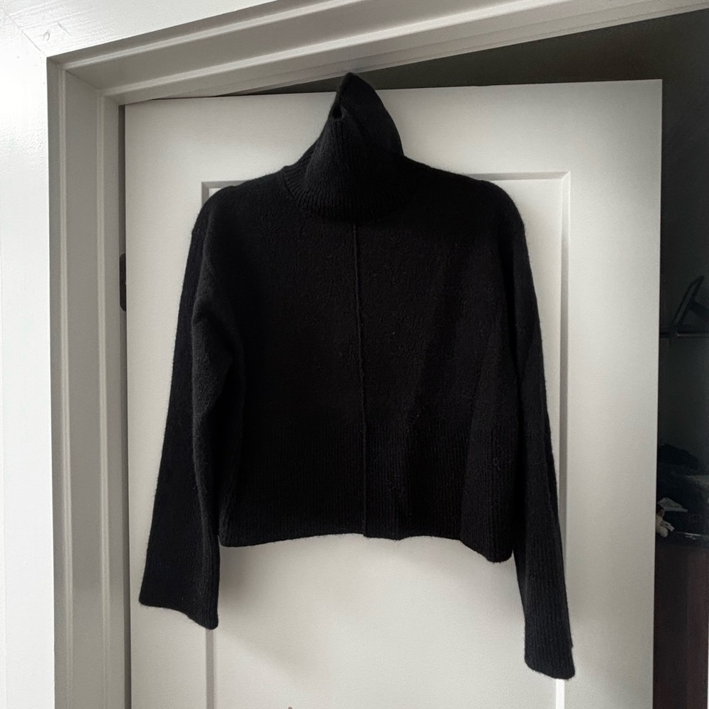 & Other Stories Black Wool Blend Turtleneck Sweater
